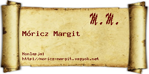 Móricz Margit névjegykártya